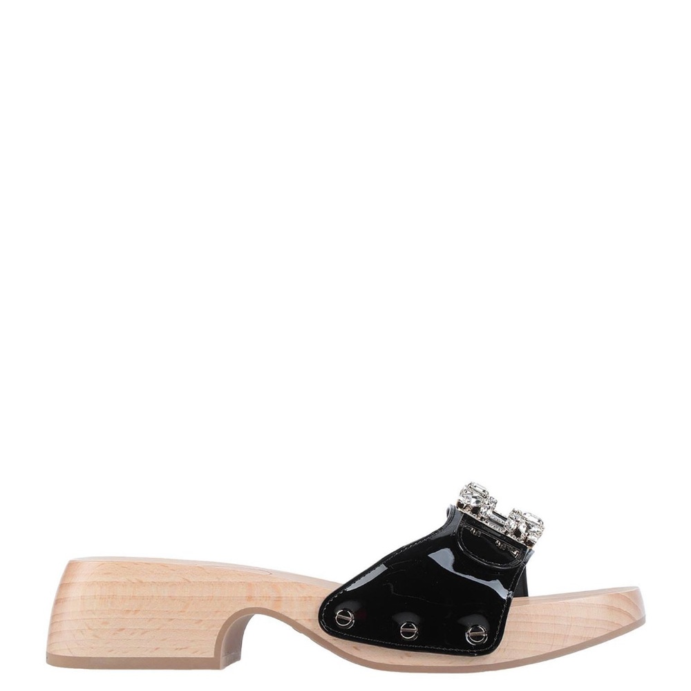 ROGER VIVIER Viv' Clogs patent leather sandals - Picture 13 of 15